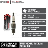 Brisk Iridium Premium P4 Car Spark Plugs | Original Guarantee | 16 mm Spark Plug Wrench