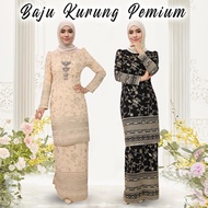 Sadeera Premium Sulam Baju Kurung Moden Hitam Baju Kebarung Pleated Kurung Baju Raya Sesuai Untuk Ni