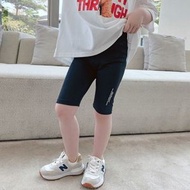 新款女童鯊魚五分褲 修身打底外穿 夏季薄款芭比褲 兒童熱賣款- 黑色 100cm