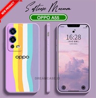 [UV03] SOFTCASE MACARON CAMERA PROTECT MOTIF PELANGI OPPO A55 TERBARU - SOFT CASE MACARON OPPO A55 -