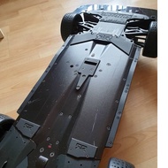 ALUMINUM SKID PLATE Silver / Anodized Black - Arrma Infraction V1, V2 / Limitless / Felony Chassis p