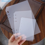 BACK2LIFE Loose-leaf Divider Universal 2Pcs Board Page A5 A6 A7 B5 A4 Transparent Inner Paper Planne