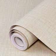 1 Roll Of Solid Color Yellow Cloth Pattern Self-Adhesive Wallpaper Vinyl Wallpaper Can Be Used For B