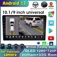 [Octa Core 4G+32G] QLED Screen 9/10inch android car player 2 Din 360 camera car system Navigation wi