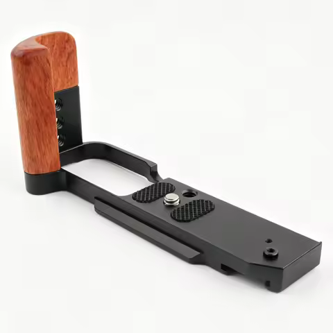 For Nikon Z fc Zfc Wooden Handle L Plate Hand Grip, Wood Handgrip For Arca Swiss Tripod Quick Releas