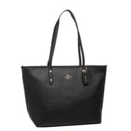 Coach City Zip Tote In Crossgrain Leather Handbag Gold / Black # F58846
