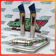 Open pipe Canister Daeng sai4 Conical Exhaust Muffler 1set big elbow for Tmx 150 Tmx 125/155 Rusi tc125/150/175 euro DL 150 Raider 150rb/fi Pinoy 125/150 Rs150 gtr 150 R15 v2 R15 V3 Tfx 150 Snper 135 Snper 150