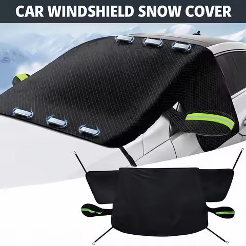 Snow Protection Cover for Front Windshield Magnetic Automobile Sunshade Ice Blocked Front Window Pro