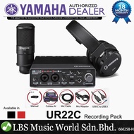 Yamaha Steinberg UR22C Recording Pack with USB C Audio Interface Condenser Microphone and Headphone 