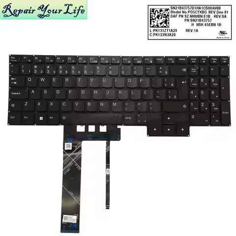 PT-BR Brazil Russian Backlit Keyboard for Lenovo IdeaPad Gaming 3-15IMH05 15ARH05 15ACH GY530 GY550