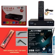 Set top box Vitara VTR 218 T2, SET TOP BOX TV DIGITAL UHF bukan receiver parabola/Dongle USB WiFi noise/Hinomaru alat penangkap sinyal Wi-Fi,bisa untuk Receiver tv digitalnDVB T2C+,bisa COD