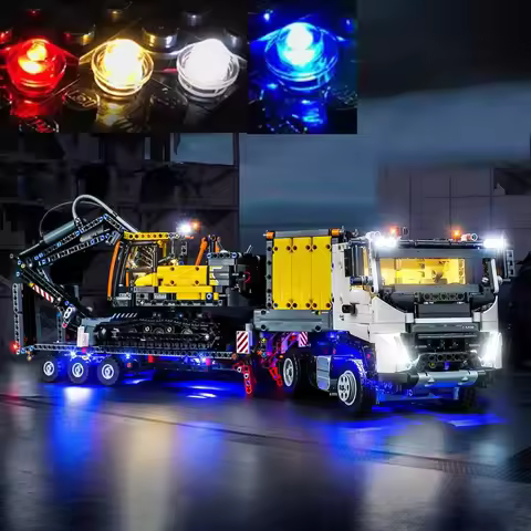 (No LEGO, Just Light) USB Lights Set for Lego 42175 Technic Volvo FMX Truck & EC230 Electric Excavat