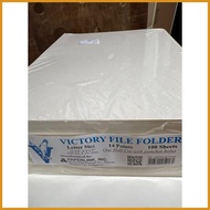☇ ⊕ ❆ 1ream 100pc Victory File Folder 14 points 250 gsm short long with puncher Holes