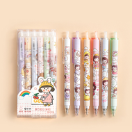 Gratis Ongkir - Pulpen Gel Mekanik Lucu Karakter / Set Pulpen Gel 6 Pcs / Ballpoint Mekanik Pulpen S