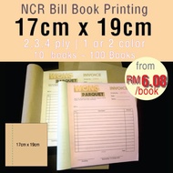 17cm x 19cm NCR Bill Book Custom Printing Receipt Invoice Payment Voucher Order Chit CUSTOM MADE CET