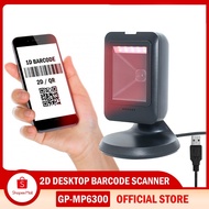 GOOJPRT GP-MP6300 1D 2D Desktop Barcode Platform Scanner USB Wired Barcode Reader for PC, Windows