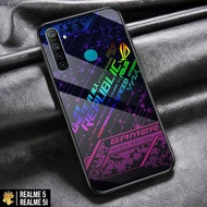 Case Realme 5 / 5i - Casing Realme 5i / 5 Terbaru 2021 AERO CASE [ ROG ] Silikon Realme 5 -  Case Hp Realme 5 - Cassing Hp - Softcase Glass Kaca - Softcase Realme 5i - Kesing Realme 5i - Kondom Hp - Case Terlaris - Case Terbaru