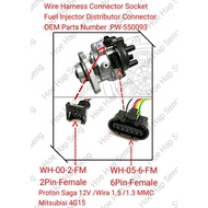 Proton Saga 12V /Proton Wira 1.3 /1.5 Fuel Injector Distributor Connector & Socket