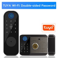 [New Product ] Tuya WiFi Smart Door Lock For Grill Double Side Fingerprint Security Door Lock Electr