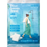 Excue Disposable Towel (4 PCS) - Tuala Pakai Buang Higienis & Travel-Friendly