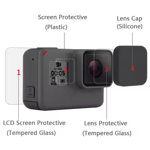 Screen Protector for GoPro Hero 7 Black 6 5 2019 Accessories Protective Film Tempered Glass for Go P