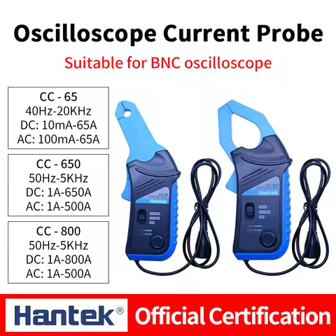 【Hantek Official Genuine】Current clamp probe Hantek CC65 CC650 CC800 AC/DC 20KHz/400Hz/5KHz Bandwidt
