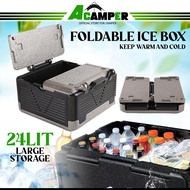 Camping Cooler Box Foldable Ice Cooler Food Storage Box Kotak Ais Box Picnic Food Storage Box Warmer Kotak Sejuk Beku