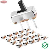 XUESHAN 20pcs Toggle Switch, 2 Position SPDT Micro Slide Switch, Miniature 1P2T 4mm Toggle Vertical 