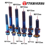 ENGINE SCREW TITANIUM BLUE M6 SIZE-10 1PC RANTAI COVER SCREW M6 SAIZS 10