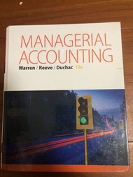 Managerial accounting 13e 管理會計#22開學季