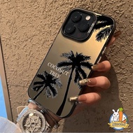 Compatible for iPhone 15 14 13 12 11 Pro Max X Xr Xs Max 7 8 Plus Advanced Creative Minimalist Coconut Tree Phone Case Lens Protector Anti Falling Soft Protective Cover