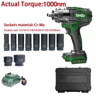 TANZU 21V 1000 N.M Cordless Impact Wrench 1/2 inch Brushless High Torque For Truck 3 Speed TZ-W-1000
