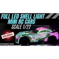 full led light bodyshell mini rc car 1/22 scale soft bodyshell 2WD MALAYSIA READY STOCK