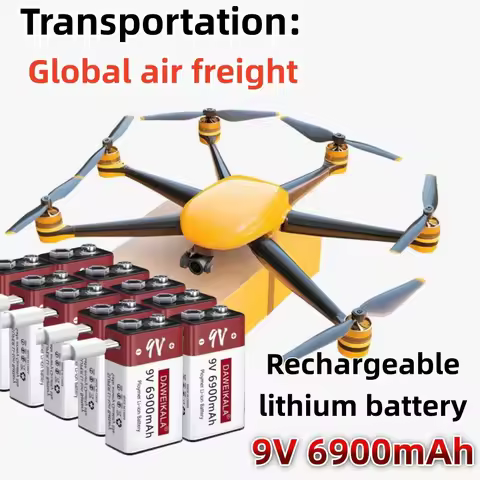 High performance 9V 6900mAh rechargeable large capacity lithium battery universal multimeter microph