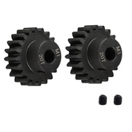 2pcs HD Steel 20t Steel Mod 1 Pinion Gear 5mm for 1/8 HPI C1 SC Savage Flux Losi 8ight LST LST Muggy