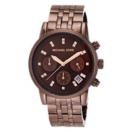 MICHAEL KROS MK5547 38mm RITZ CHRONOGRAPH BROWN LADIES WATCHนาฬิกาแบรนด์เนมแท้100% นาฬิกาผู้หญิง ไมเคิลคอรส์