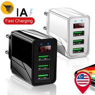 MK2 3 Port Fast Charging Wall Charger / 3.1A Digital Display Charger Adapter / Portable Wall Charger