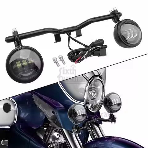 Motorcycle Modification Accessory Fog Lights 4.5'' Waterproof LED Auxillary Headligh Chrome For BMW 