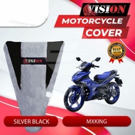 HITAM Mx KING Motorcycle Cover VISION SILVER Black Coat