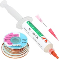 KL-533 No Clean Soldering Flux Paste & Solder WickSolder Flux for Electronics Soldering 10ML/Bottle