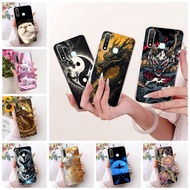 Shockproof Cover For Vivo Y19 1915 / Y5S V1934A V1934T / Z5i Case Cool Cartoon Dragon Cat Soft Slim 