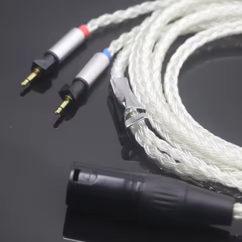 Haldane Xiaoman-Waist Thickened-Cable 16Core Pure Silver OCC Headphone Upgrade Cable for Abyss Diana
