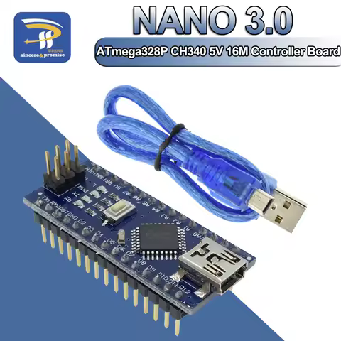 Welded Nano 3.0 CH340G Atmega328 MINI CH340C Controller Board Module For Arduino CH340 Atmega328P US