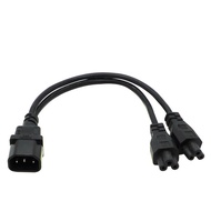 C14 to C5+C5 Power Cord Pin Character Revolution Two Plum Blossoms One Point Two Plum Blossom Tail P