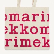 Marimekko 全新桃色棉質logo購物袋 絕版色