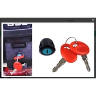 1SET-2PCS GSB TOP BOX KUNCI LOCK FOR SIZE 37L / 47L KEY LOCK SET 37 47 L BOX ABS PLASTIC TAPAK BASE