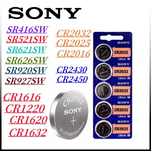 30Pcs Original SONY CR2032 battery CR2025 CR2016 CR1632 CR1220 CR1620 CR2450 CR2430 371 SR920SW 377