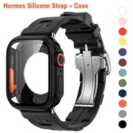 Hermes Strap +Case For iwatch ultra band 42mm 46mm 44mm 45mm 49mm 40mm 41mm 42mm 38mm 45 mm Kilim Si