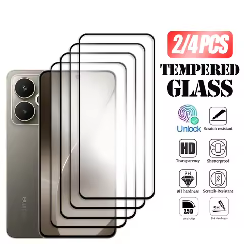 2-4PCS Screen Protector For Realme 15 5G Global Tempered Glass Realme 15 5G Full Glue Cover Protecti