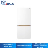 [SABAH ONLY] TOSHIBA 585L GR-RF695WI-PGY(67) MULTI DOOR INVERTER JAPANDI REFRIGERATOR (GLASS WHITE)